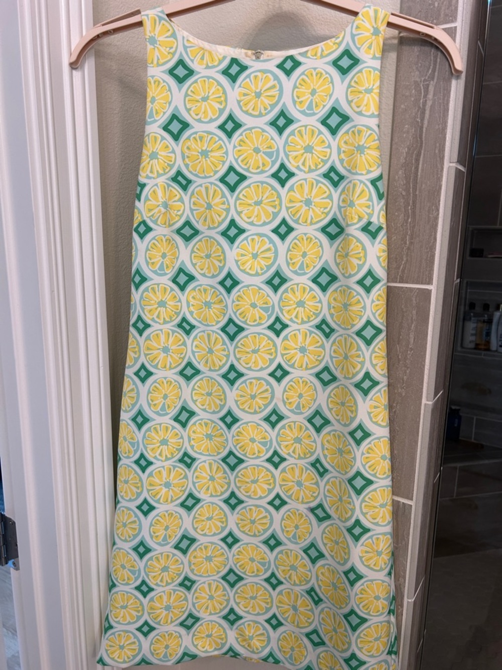 Sail to Sable Yellow and Green Citrus Print Shift Dress